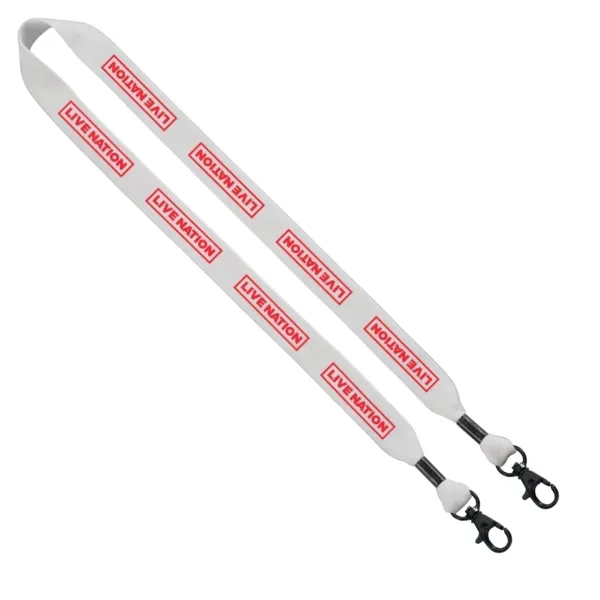 16" x 3/4" cotton lanyard with double lobster clips.... from ASI 88060 Snugz/USA Inc