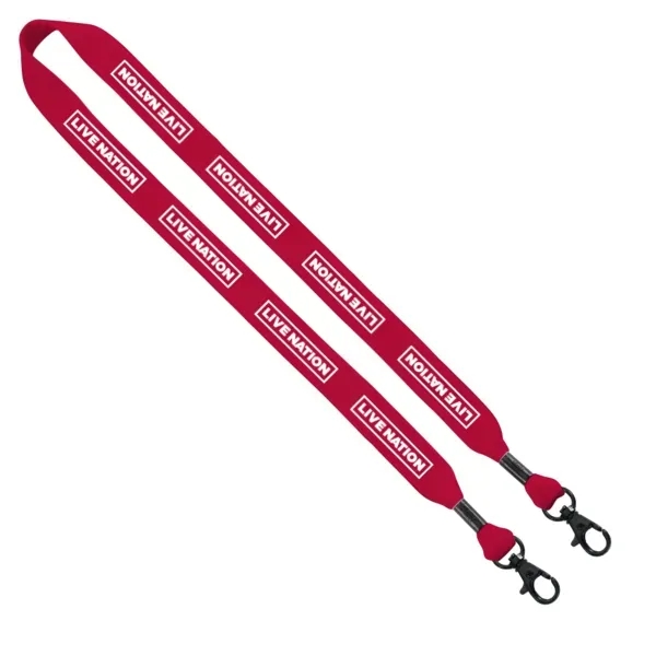 16" x 3/4" cotton lanyard with double lobster clips.... from ASI 88060 Snugz/USA Inc