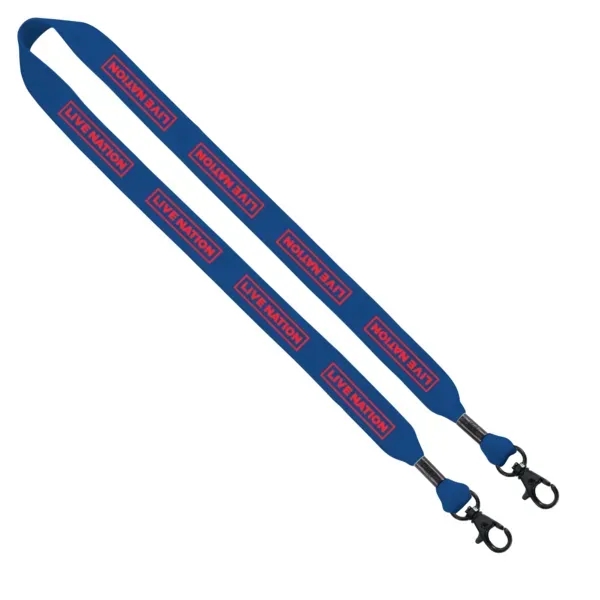 16" x 3/4" cotton lanyard with double lobster clips.... from ASI 88060 Snugz/USA Inc
