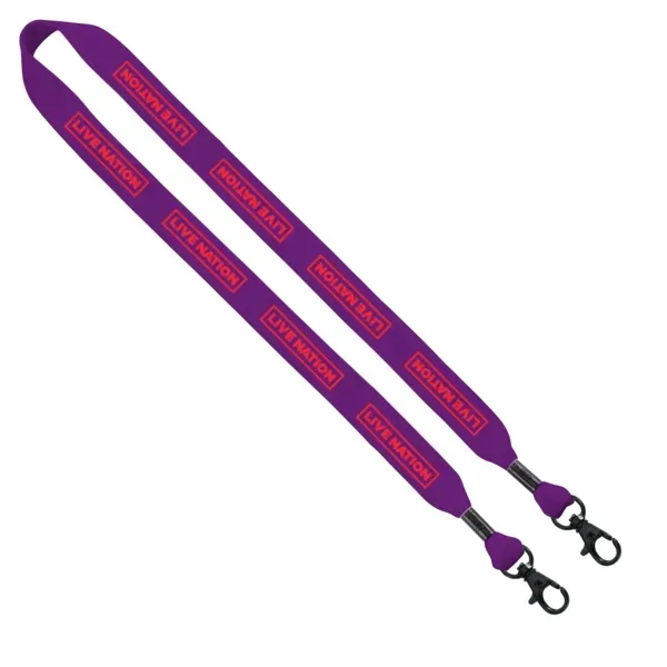 16" x 3/4" cotton lanyard with double lobster clips.... from ASI 88060 Snugz/USA Inc