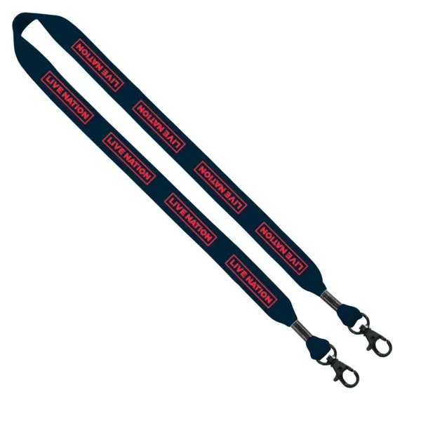 16" x 3/4" cotton lanyard with double lobster clips.... from ASI 88060 Snugz/USA Inc