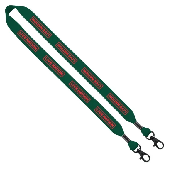 16" x 3/4" cotton lanyard with double lobster clips.... from ASI 88060 Snugz/USA Inc