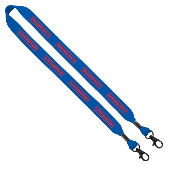 16" x 3/4" cotton lanyard with double lobster clips.... from ASI 88060 Snugz/USA Inc