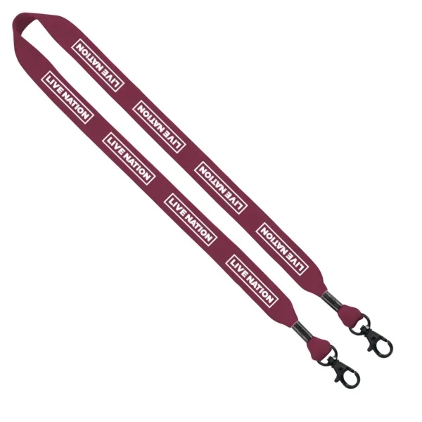 16" x 3/4" cotton lanyard with double lobster clips.... from ASI 88060 Snugz/USA Inc