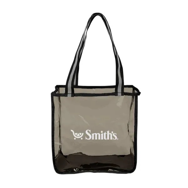 6" x 12" x 12" clear tote bag with black contrast... from ASI 88060 Snugz/USA Inc