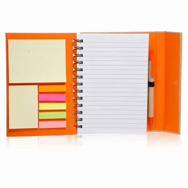 5.25" x 7" Eco flip top notebook with sticky notes.... from ASI 39552 BEL Promo