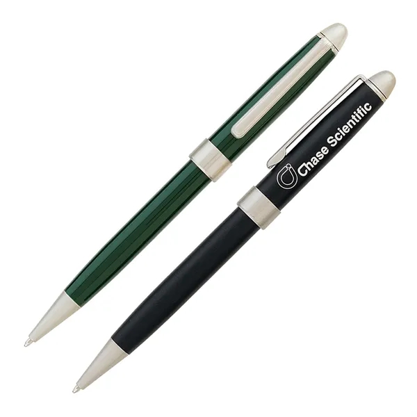 Twist-action aluminum ballpoint pen with a enamel color barrel featuring a... from ASI 68190 Lungsal / Lungsal