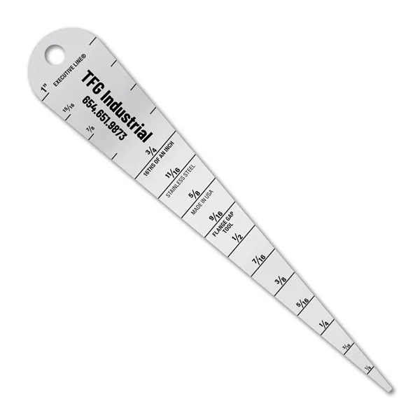 .020" stainless steel 5.875" x 1" flange gap tool gauge measuring... from ASI 53430 Executive Line / Executive Line®