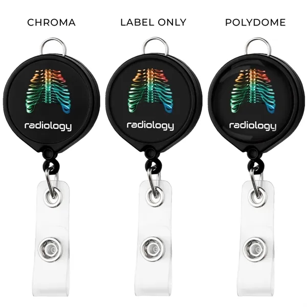 Large face opaque badge reel with lanyard attachment, belt clip back... from ASI 49470 DEVARA