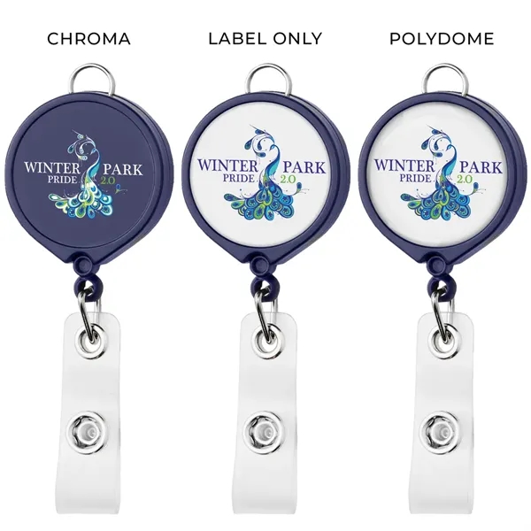 Large face opaque badge reel with lanyard attachment, belt clip back... from ASI 49470 DEVARA