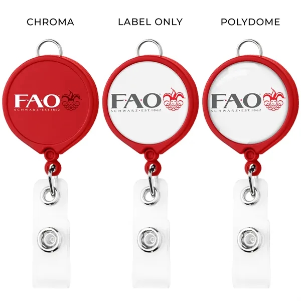 Large face opaque badge reel with lanyard attachment, belt clip back... from ASI 49470 DEVARA