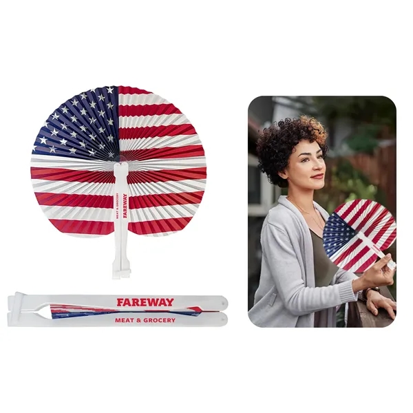 American flag themed folding fan... from ASI 52710 Lincoln Line