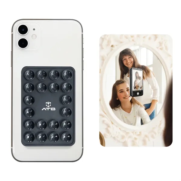 Phone holder with adhesive back and suction cup front... from ASI 52710 Lincoln Line