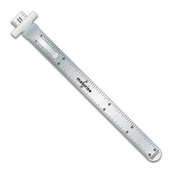 .020 stainless steel pocket ruler w/ clip measuring 16ths over 32nds.... from ASI 53430 Executive Line / Executive Line®
