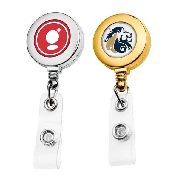 Round retractable badge reel in with belt clip back... from ASI 49470 DEVARA