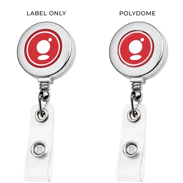 Round retractable badge reel in with belt clip back... from ASI 49470 DEVARA