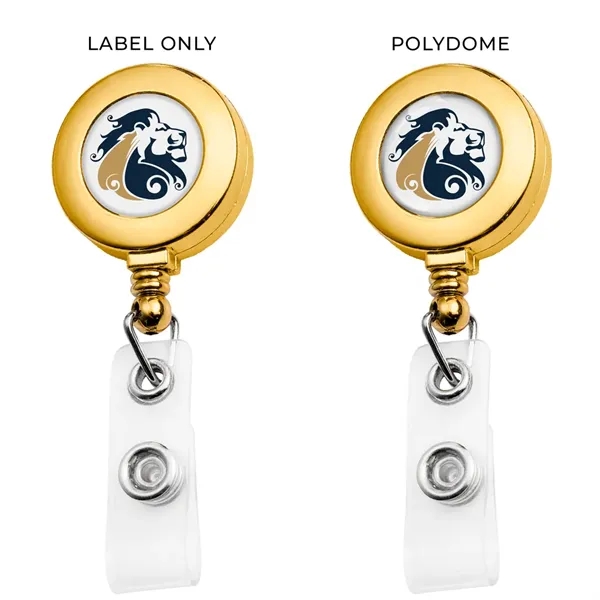 Round retractable badge reel in with belt clip back... from ASI 49470 DEVARA