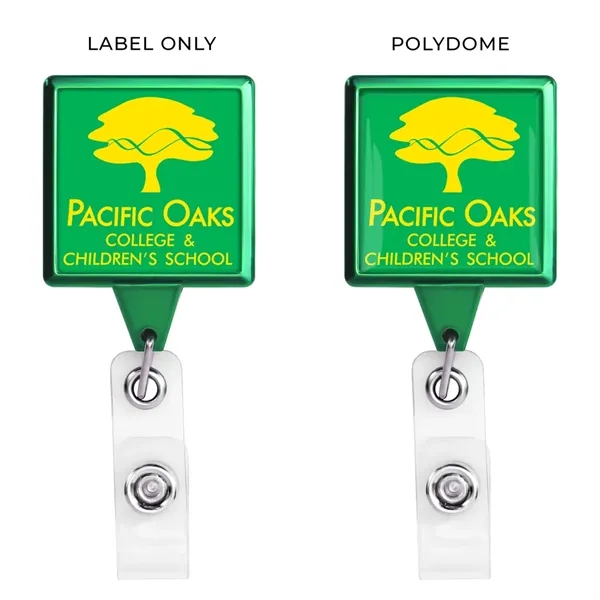 Color Chrome JUMBO Square retractable badge reel in color chrome colors,... from ASI 49470 DEVARA