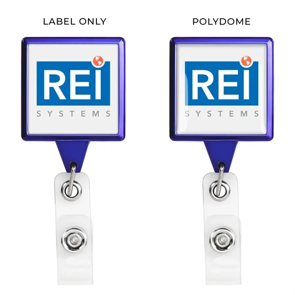 Color Chrome JUMBO Square retractable badge reel in color chrome colors,... from ASI 49470 DEVARA