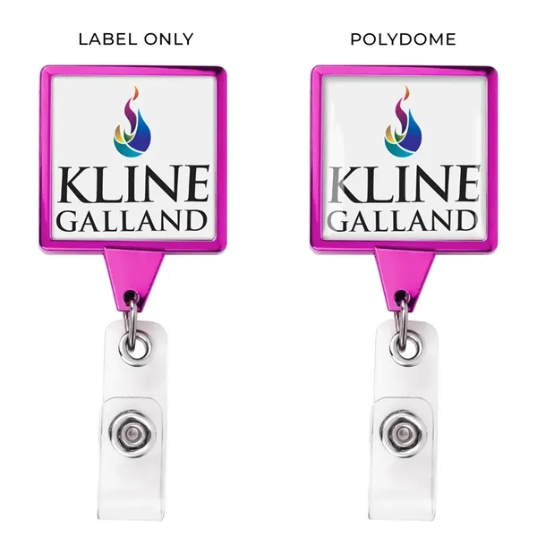 Color Chrome JUMBO Square retractable badge reel in color chrome colors,... from ASI 49470 DEVARA