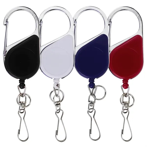 Heavy duty carabiner retractable badge reel with split ring and swivel... from ASI 49470 DEVARA