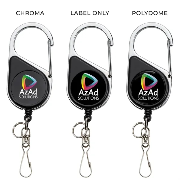 Heavy duty carabiner retractable badge reel with split ring and swivel... from ASI 49470 DEVARA