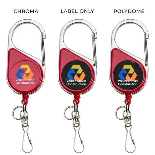 Heavy duty carabiner retractable badge reel with split ring and swivel... from ASI 49470 DEVARA