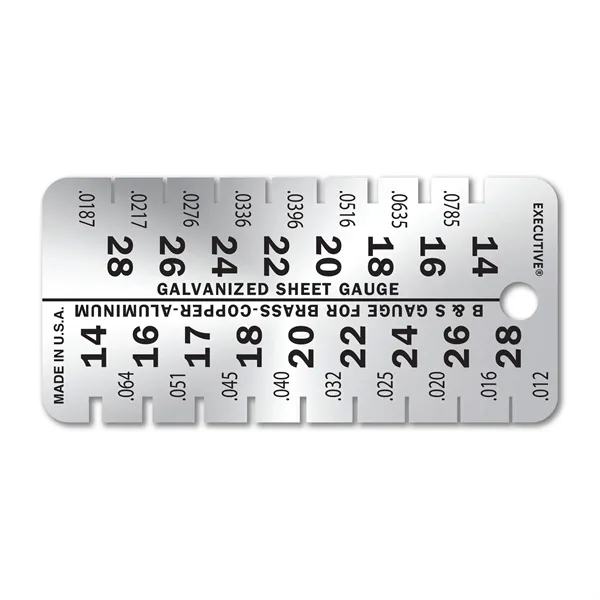 Gauge used to measure different thicknesses of sheet metals. Measures galvanized... from ASI 53430 Executive Line / Executive Line®