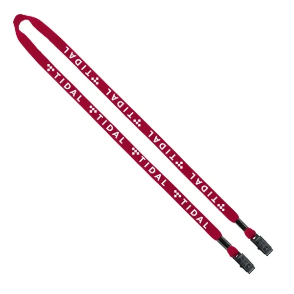 1/2" knitted cotton double bulldog clip lanyard.... from ASI 88060 Snugz/USA Inc / SnugZ USA®