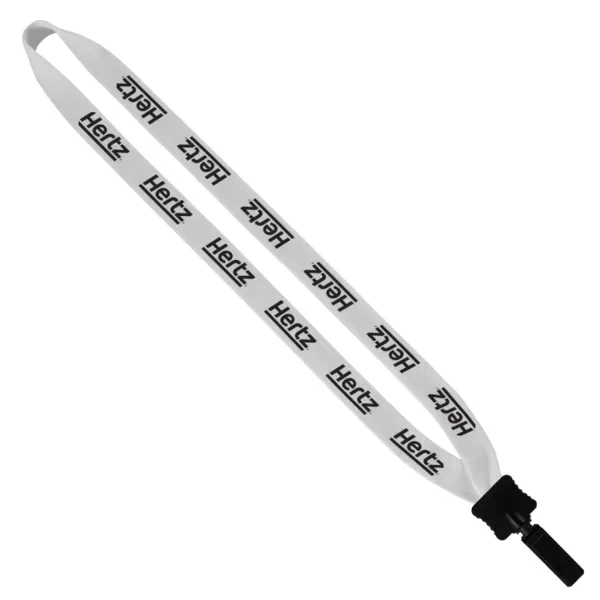 3/4" cotton lanyard with a plastic clamshell and bulldog clip.... from ASI 88060 Snugz/USA Inc / SnugZ USA®