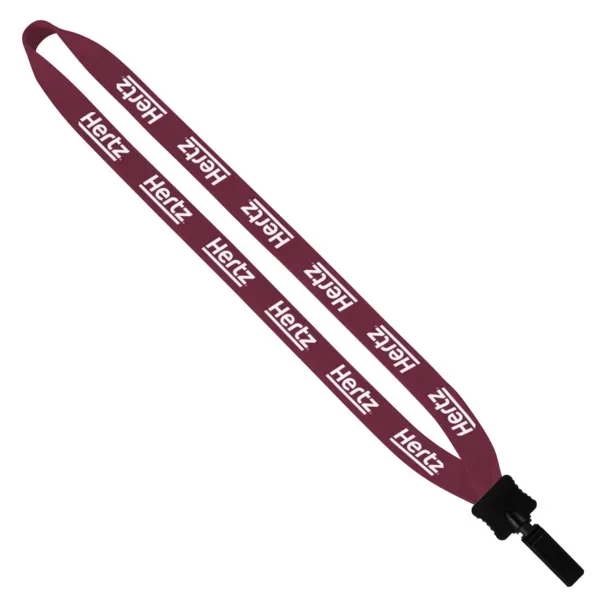 3/4" cotton lanyard with a plastic clamshell and bulldog clip.... from ASI 88060 Snugz/USA Inc / SnugZ USA®