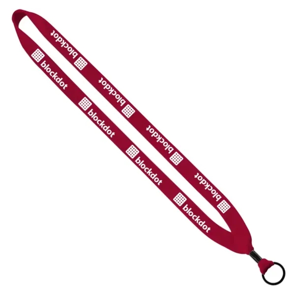 3/4" x 16" cotton lanyard with metal crimp and split ring.... from ASI 88060 Snugz/USA Inc / SnugZ USA®
