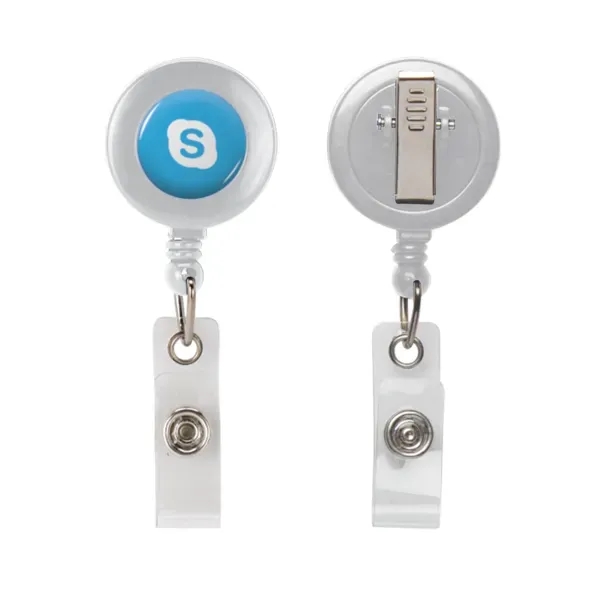 Retractable badge reel with a 360-degree swiveling bulldog clip and a... from ASI 88060 Snugz/USA Inc / SnugZ USA®