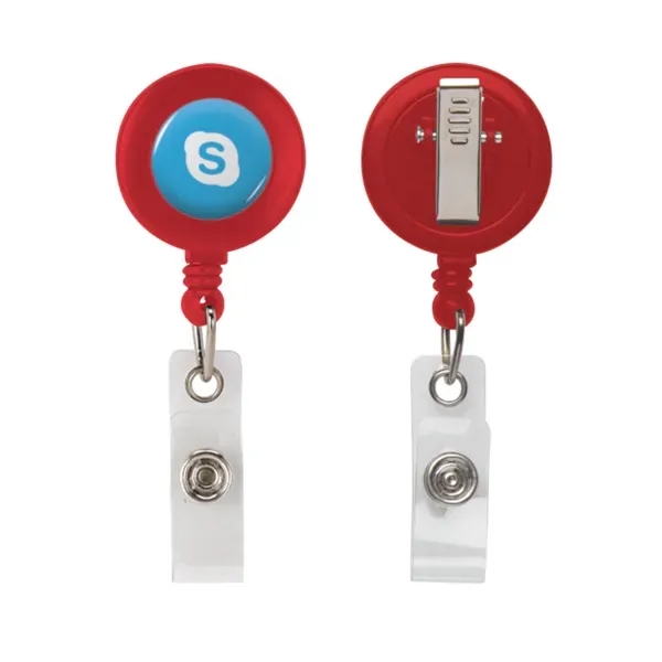 Retractable badge reel with a 360-degree swiveling bulldog clip and a... from ASI 88060 Snugz/USA Inc / SnugZ USA®