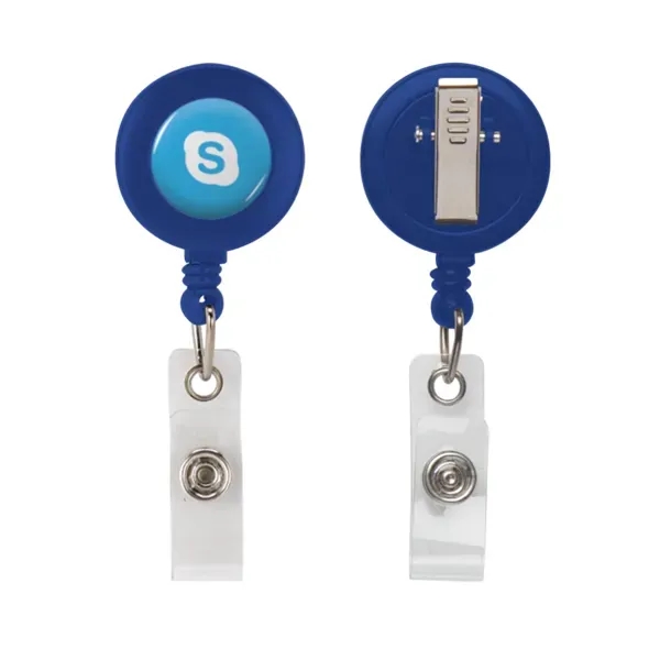 Retractable badge reel with a 360-degree swiveling bulldog clip and a... from ASI 88060 Snugz/USA Inc / SnugZ USA®