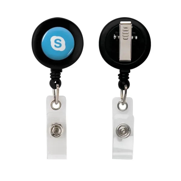 Retractable badge reel with a 360-degree swiveling bulldog clip and a... from ASI 88060 Snugz/USA Inc / SnugZ USA®