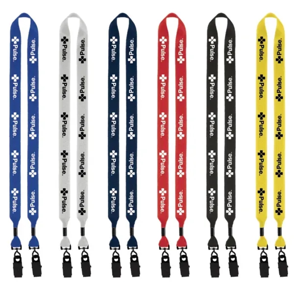 3/4" polyester double ended lanyard with double bulldog clip.... from ASI 88060 Snugz/USA Inc / SnugZ USA®