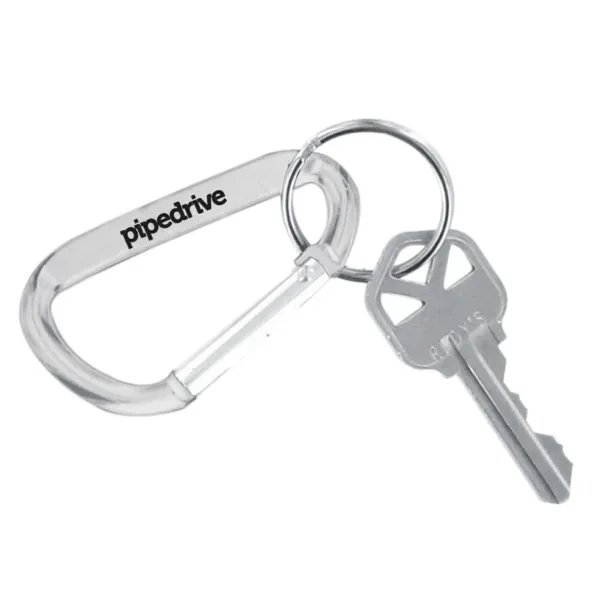 2 3/8" x 1 1/4" carabiner key chain with metal split... from ASI 88060 Snugz/USA Inc / SnugZ USA®