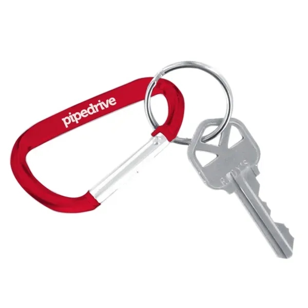 2 3/8" x 1 1/4" carabiner key chain with metal split... from ASI 88060 Snugz/USA Inc / SnugZ USA®