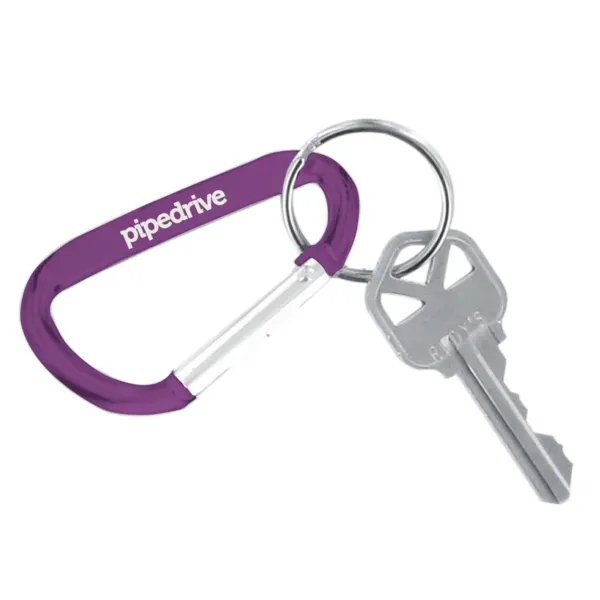 2 3/8" x 1 1/4" carabiner key chain with metal split... from ASI 88060 Snugz/USA Inc / SnugZ USA®