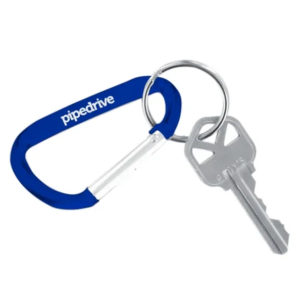 2 3/8" x 1 1/4" carabiner key chain with metal split... from ASI 88060 Snugz/USA Inc / SnugZ USA®