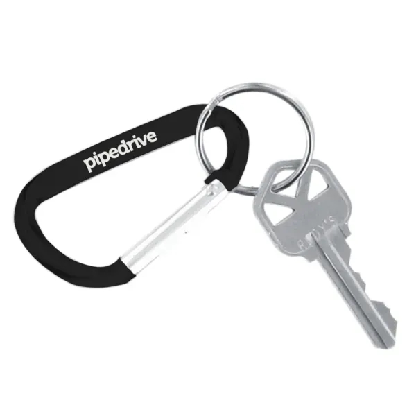 2 3/8" x 1 1/4" carabiner key chain with metal split... from ASI 88060 Snugz/USA Inc / SnugZ USA®