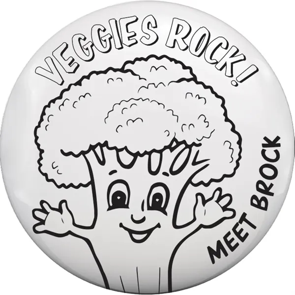 Color fun button with a character you can color in before... from ASI 54100 Fields Manufacturing Inc / Better Life Line