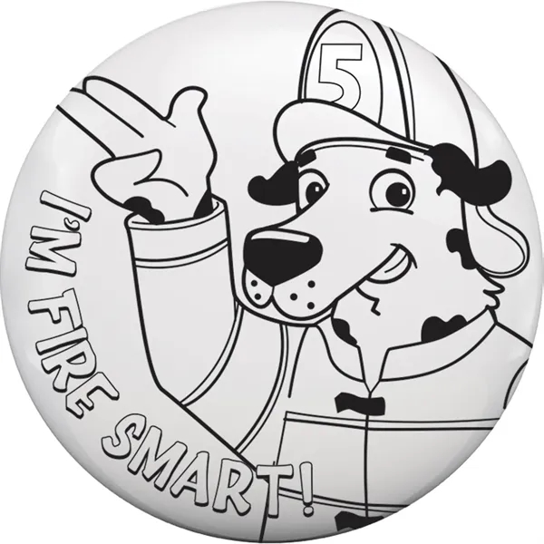 Color fun button with a character you can color in before... from ASI 54100 Fields Manufacturing Inc / Better Life Line