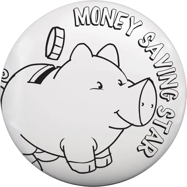 Color fun button with a character you can color in before... from ASI 54100 Fields Manufacturing Inc / Better Life Line