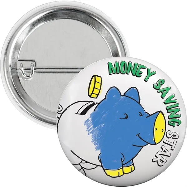 Color fun button with a character you can color in before... from ASI 54100 Fields Manufacturing Inc / Better Life Line