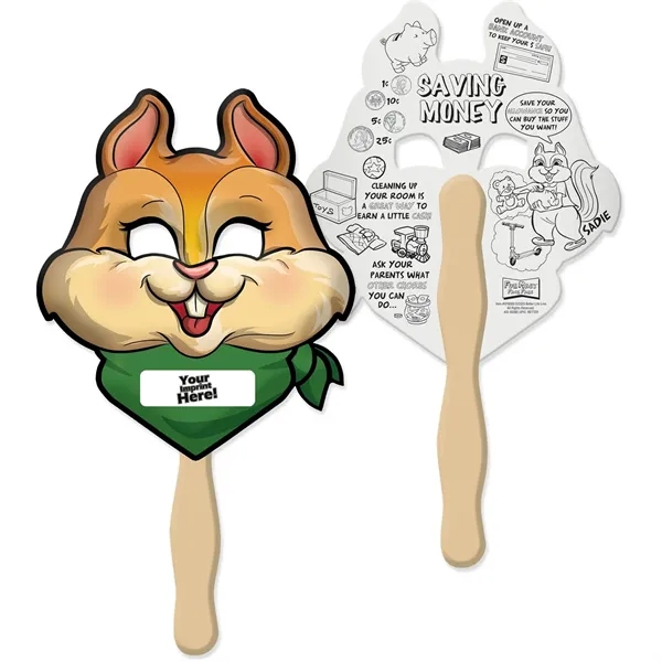 Fun mask face fan for kids to color in their favorite... from ASI 54100 Fields Manufacturing Inc / TargetLine®