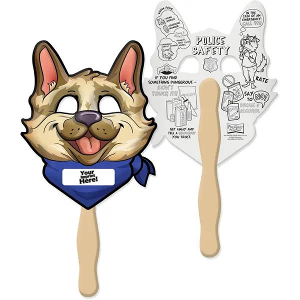 Fun mask face fan for kids to color in their favorite... from ASI 54100 Fields Manufacturing Inc / TargetLine®