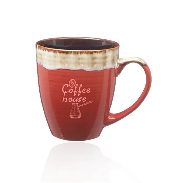 17 oz. ceramic mug with water color drip design, glossy exterior,... from ASI 39552 BEL Promo