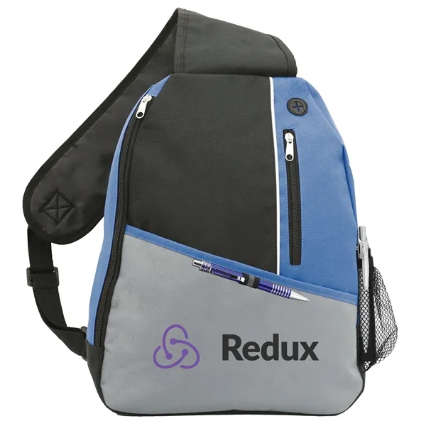 Sling pack, similar to conventional backpacks but balanced for a one-shoulder... from ASI 46755 Cosmo Promos